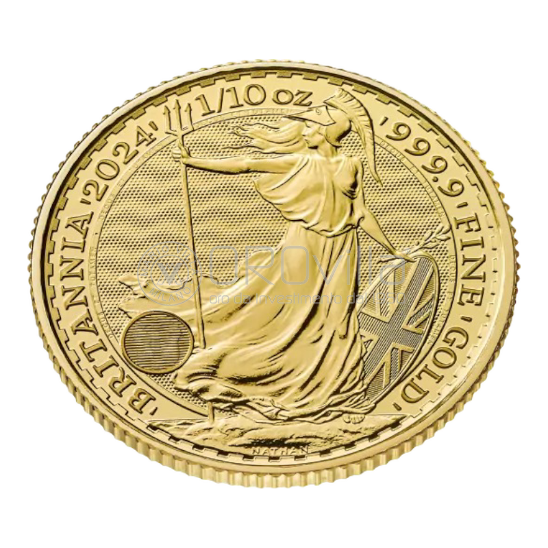 1-10 oncia Britannia Carlo III 2024