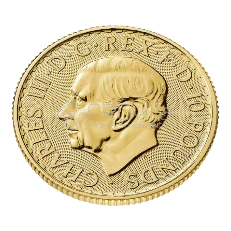 1-10 oncia Britannia Carlo III 2024