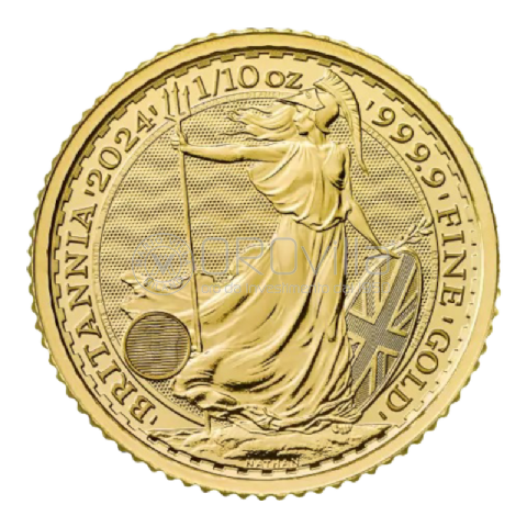 1/10 oncia Britannia Carlo III 2024
