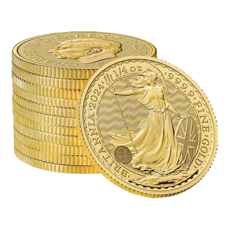 1-4 oncia Britannia Carlo III 2024