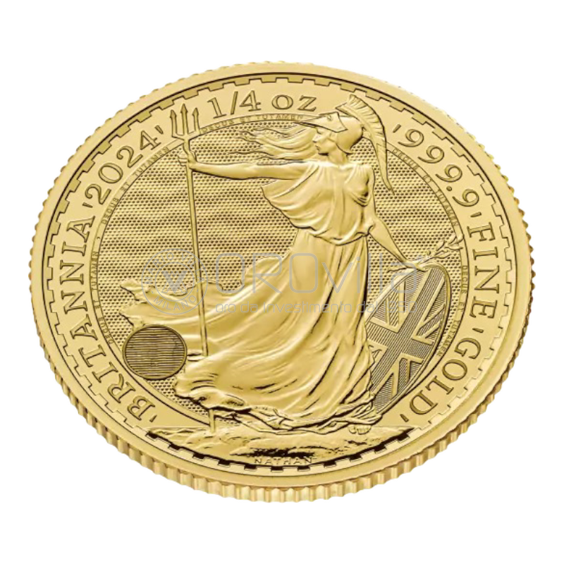 1-4 oncia Britannia Carlo III 2024