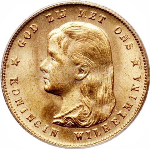 10 Gulden olandese Wilhelmina I 1892-1897