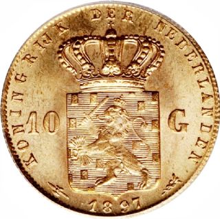10 Gulden olandese Wilhelmina I 1892-1897