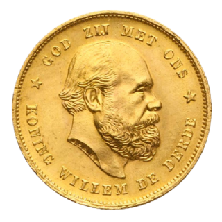 10 Gulden olandese Willem III 1876 - 1889