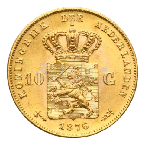 10 Gulden olandese Willem III 1876 - 1889