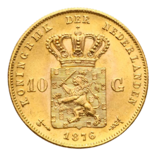 10 Gulden olandese Willem III 1876 - 1889