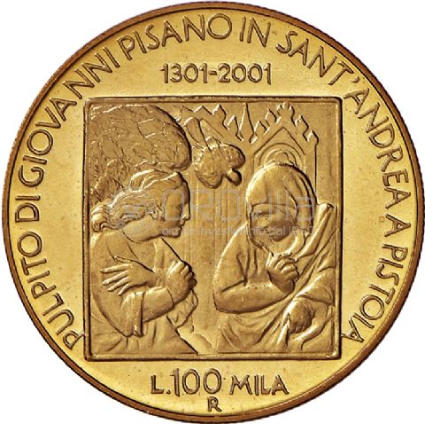 100mila Lire - Pulpito della Chiesa di Sant'Andrea a Pistoia