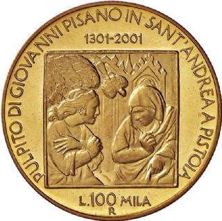 100mila Lire - Pulpito della Chiesa di Sant'Andrea a Pistoia
