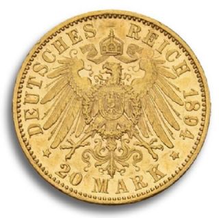 20 marchi Guglielmo II - Regno di Württemberg (Stati tedeschi)