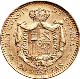 20 Pesetas Alfonso XIII (terzo ritratto)