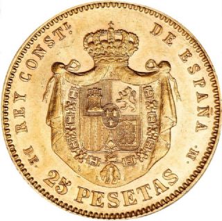 25 Pesetas Alfonso XII