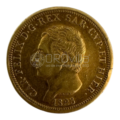 80 Lire Carlo Felice Oro 1823–1831 – Regno di Sardegna