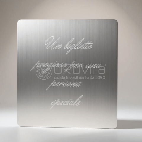 Biglietto di Auguri personalizzabile in Argento 925