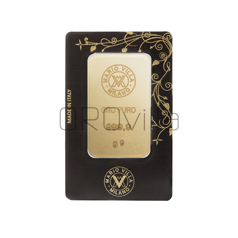 Lingotto oro blister 9 gr fronte