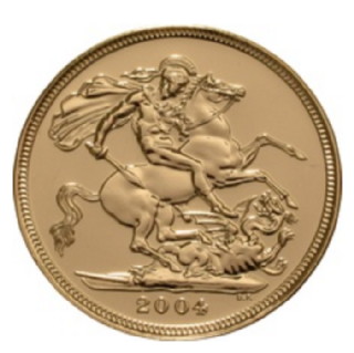 Mezza Sterlina d'oro Elisabetta II 2004