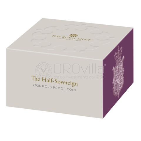 Mezza Sterlina PROOF Carlo III 2025 in confezione originale