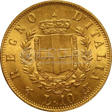 Mezzo marengo 10 Lire Vittorio Emanuele II Regno d'Italia (anni misti)