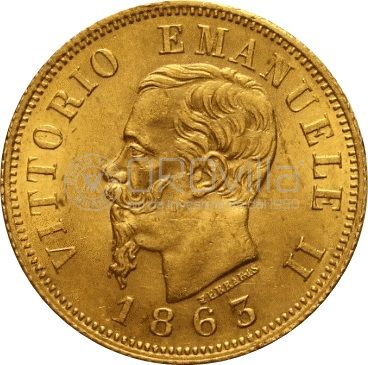 Mezzo marengo 10 Lire Vittorio Emanuele II Regno d'Italia (anni misti)