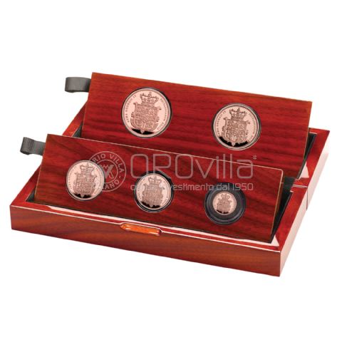 Set Sterline 2025 da quintupla, doppia, una, mezza, quarto
