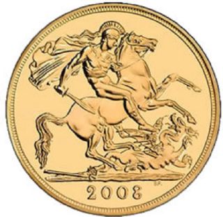Sterlina d'oro Elisabetta II 2008