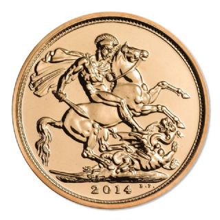 Sterlina d'oro Elisabetta II 2014