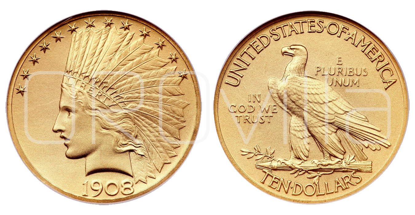 Indian Head 10$ 1908