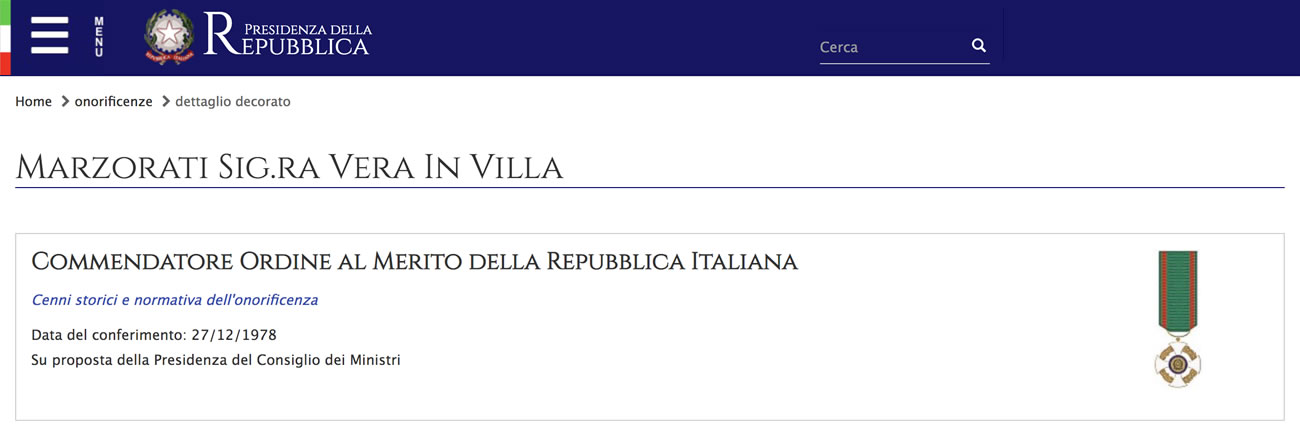 Commendatore ordine al merito della Repubblica Italiana