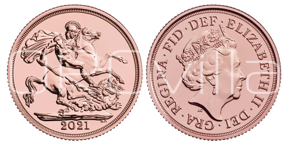 Sterlina d'oro Elisabetta II 2021